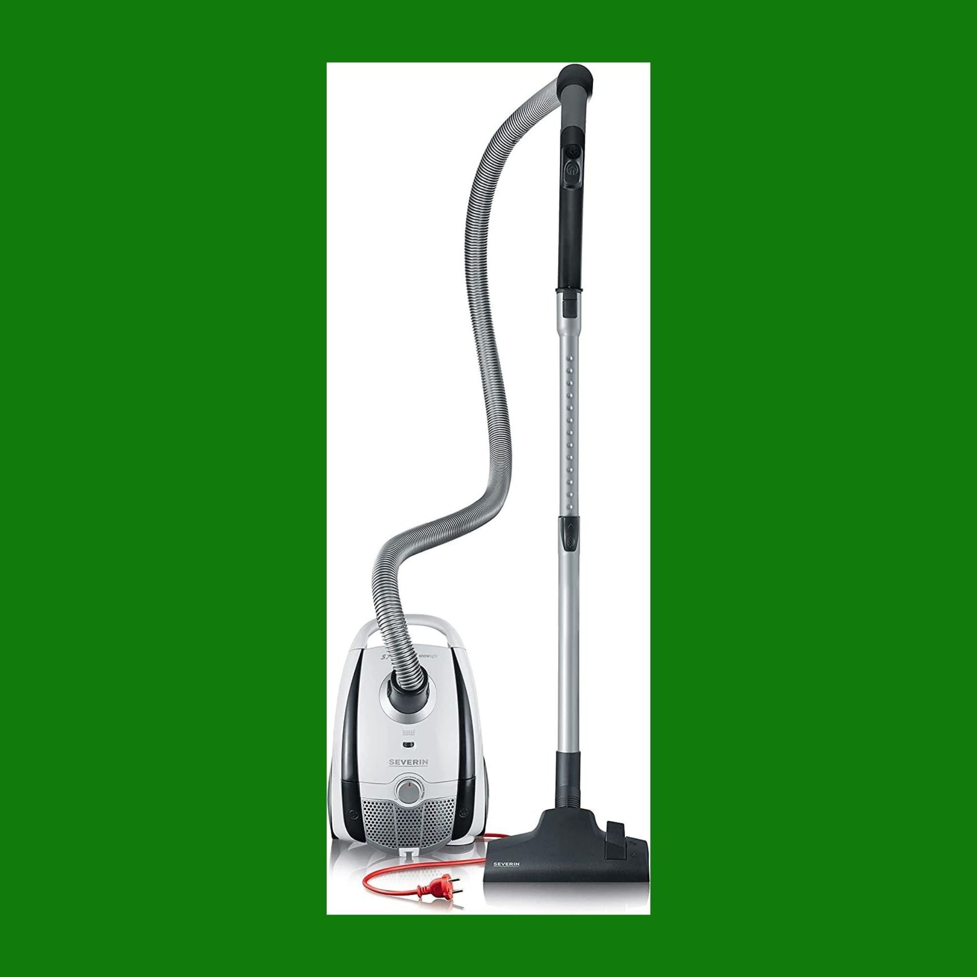 severin 7035 aspirapolvere con sacco, classe di consumo energetico A, grigio/bianco