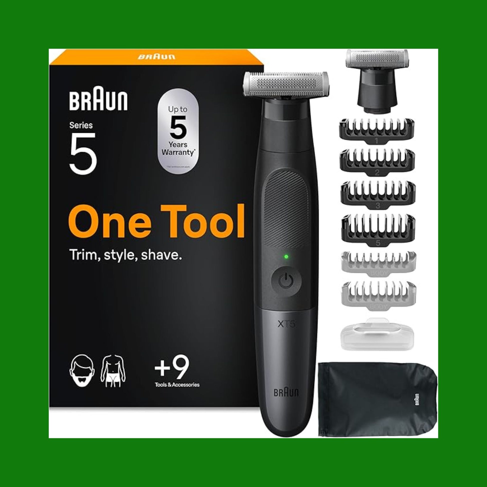 Braun Regolabarba Uomo E Rasoio Elettrico Barba E Corpo Series X, Con Innovativa Lama 4D E Protezione SkinShield