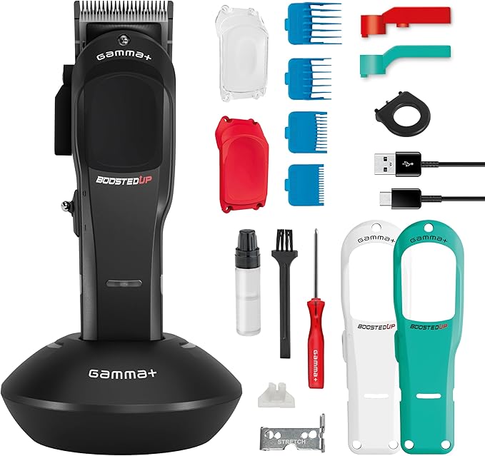 GAMMA+ Boosted UP Clipper Professionale con Prestazioni Migliorate, Tagliacapelli Uomo con Lama Regolabile con Motore Rotativo