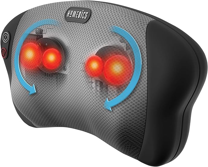 HoMedics Cuscino Massaggiante Shiatsu, Massaggiatore Cervicale Elettrico Multiuso