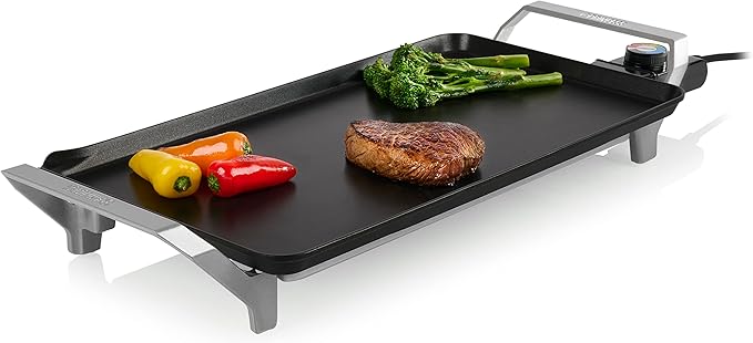 Princess Table Chef Premium XL Grill da Tavolo, Termostato Regolabile di Precisione 46 x 26 cm