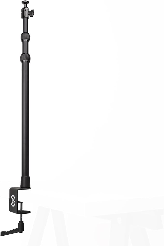 Elgato Master Mount L, morsetto da tavolo premium con asta estendibile fino a 125cm e filettatura da 1/4 pollice per fissare luci, fotocamere