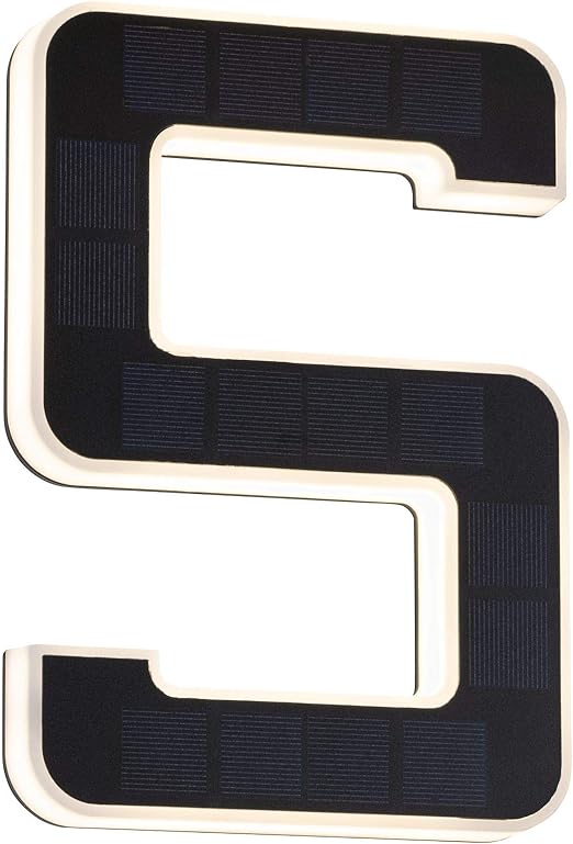 Paulmann 79846 - Numero civico 5 LED, grado di protezione IP44, luce bianca calda, batteria sostituibile, incluso 1 elemento di illuminazione da 0,2 W, in plastica colore: nero,