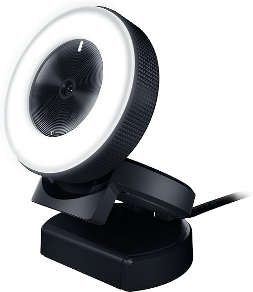 Razer Kiyo - Fotocamera di trasmissione con anello di luce fotocamera web USB video HD 720p, 60 FPS