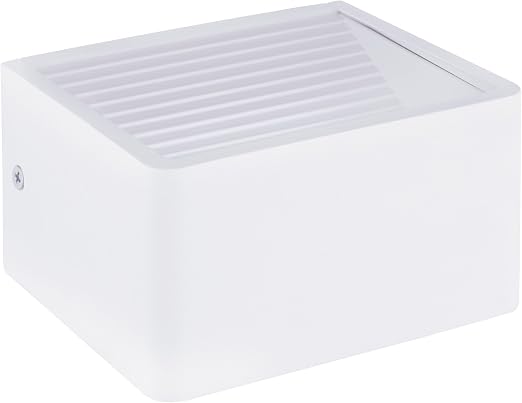 Eglo Doninni 1 Lampada da Parete a LED per Esterni a 1 Luce, IP44. in Alluminio, Plastica, Bianco