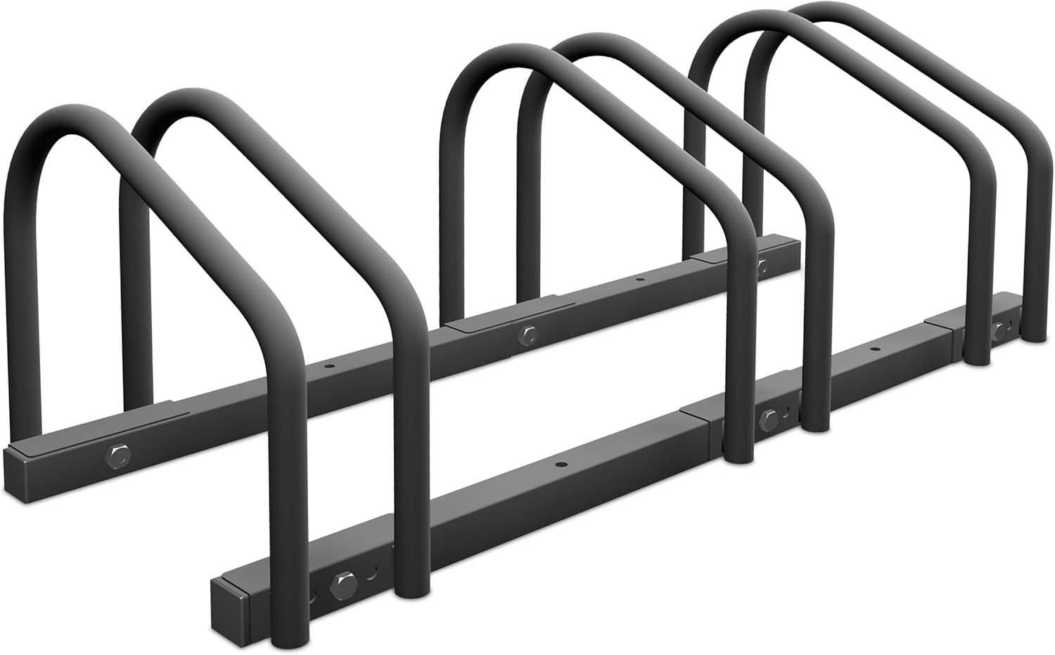 Relaxdays, Supporto per 3 Biciclette, Rastrelliera Bici in Acciaio, Portabici Larghezza Pneumatici 60 mm, Antracite