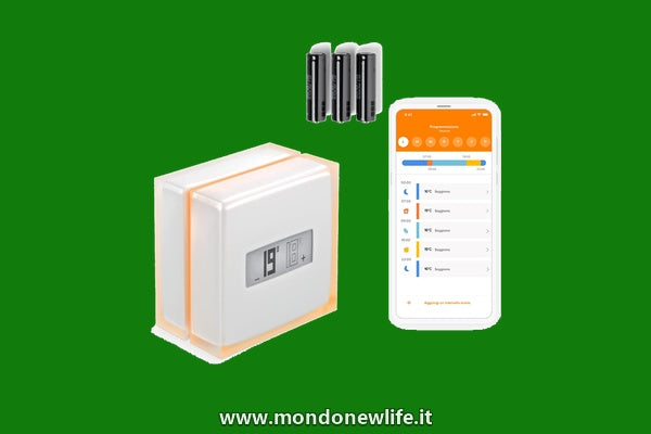 Netatmo Termostato Wifi Intelligente - Controlla il Riscaldamento da Remoto tramite App - Per caldaia individuale, NTH01-AMZ