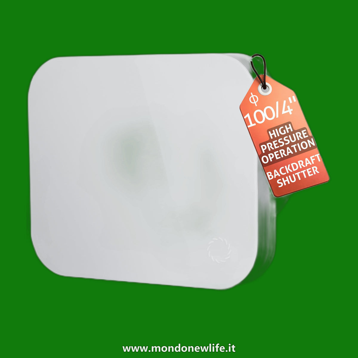 Turbionaire TREND 100 SWM Aspiratore da Bagno 100 mm, Bianco, Aspirazione Perimetrale, Valvola di Non Ritorno, Silenzioso, IPX4, Anti Muffa e Umidità,Garanzia di 5 Anni