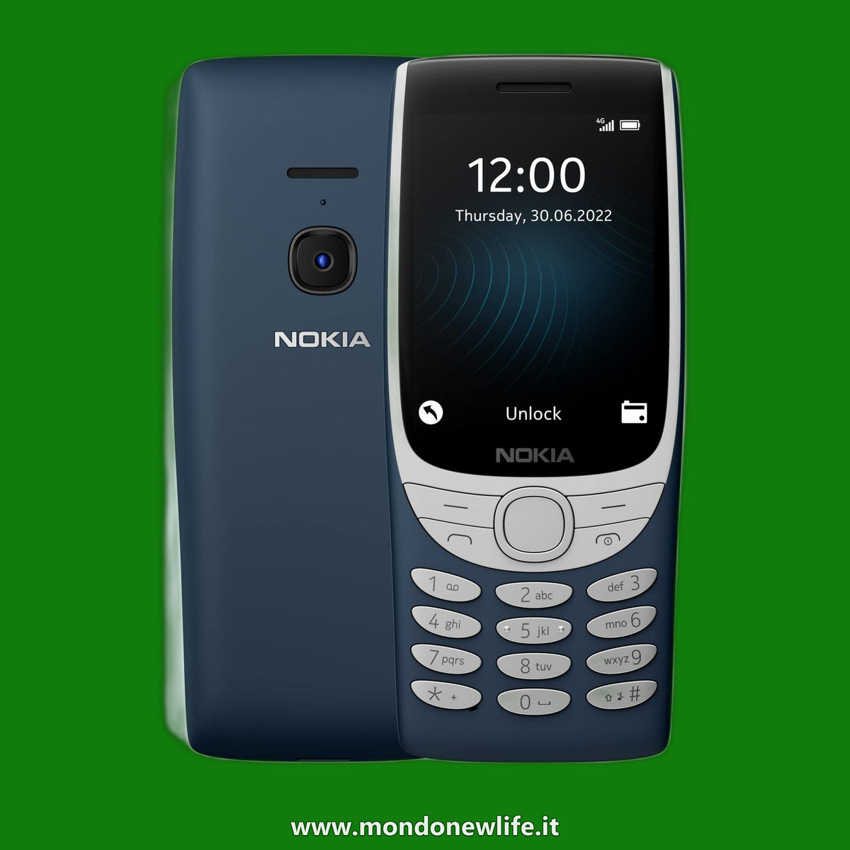Nokia Telefono Cellulare 8210 4G blu