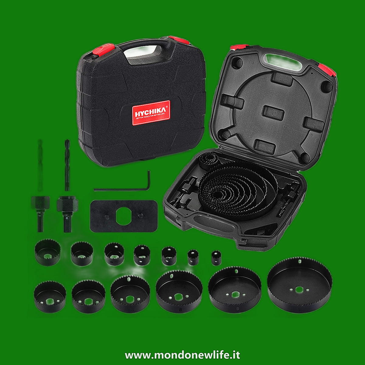 HYCHIKA Seghe per Trapano 19 Pezzi, Ø19mm-152mm