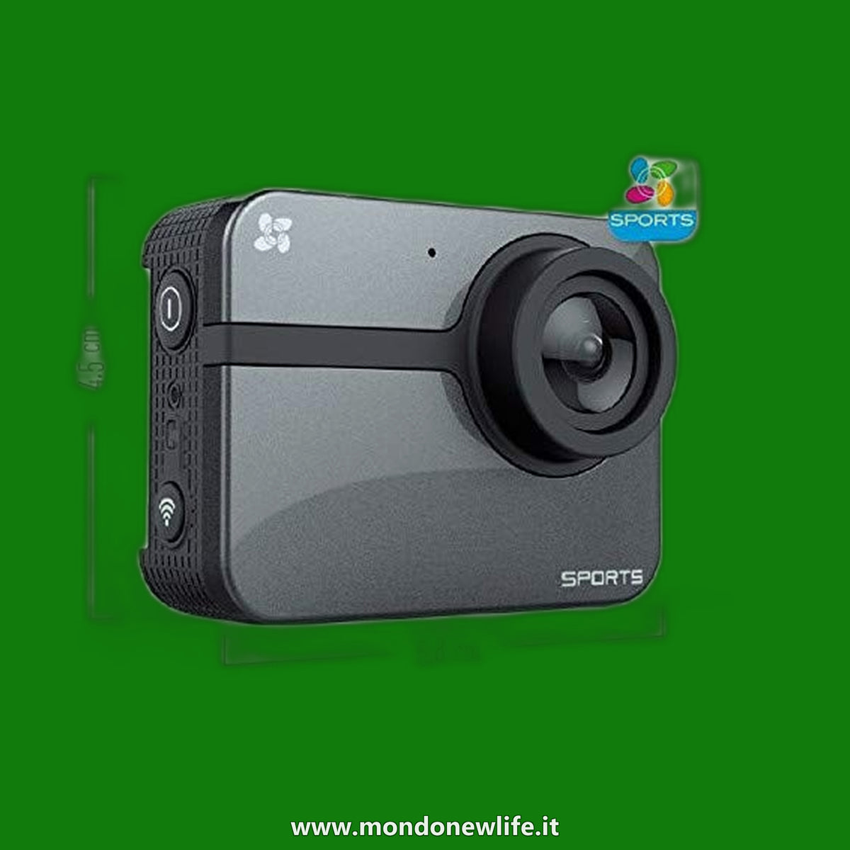 EZVIZ S1C Videocamera Sportiva, Risoluzione Video Full HD 1080P, Foto Fino a 8 Mp, Nero