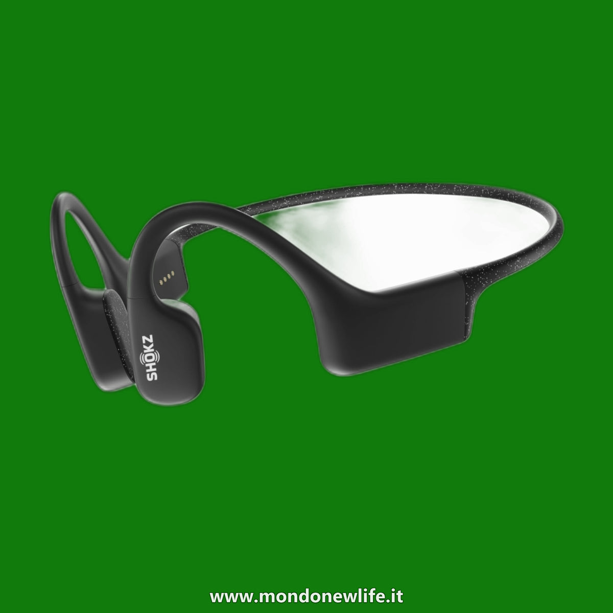 SHOKZ Auricolari OpenSwim a conduzione ossea, lettore MP3 da nuoto impermeabile IP68, auricolari sportivi open-ear con 4 GB di memoria, 8 ore di riproduzione, per nuoto, surf(senza Bluetooth), Nero