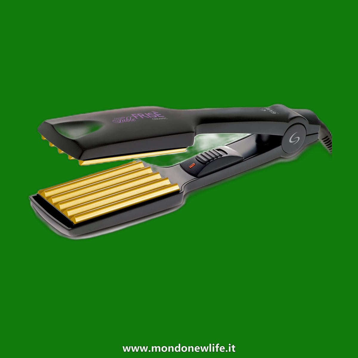 Gama Italy Professional Fable Frisé, Piastra per Capelli, Trafile in Ceramica per uno stile frisé