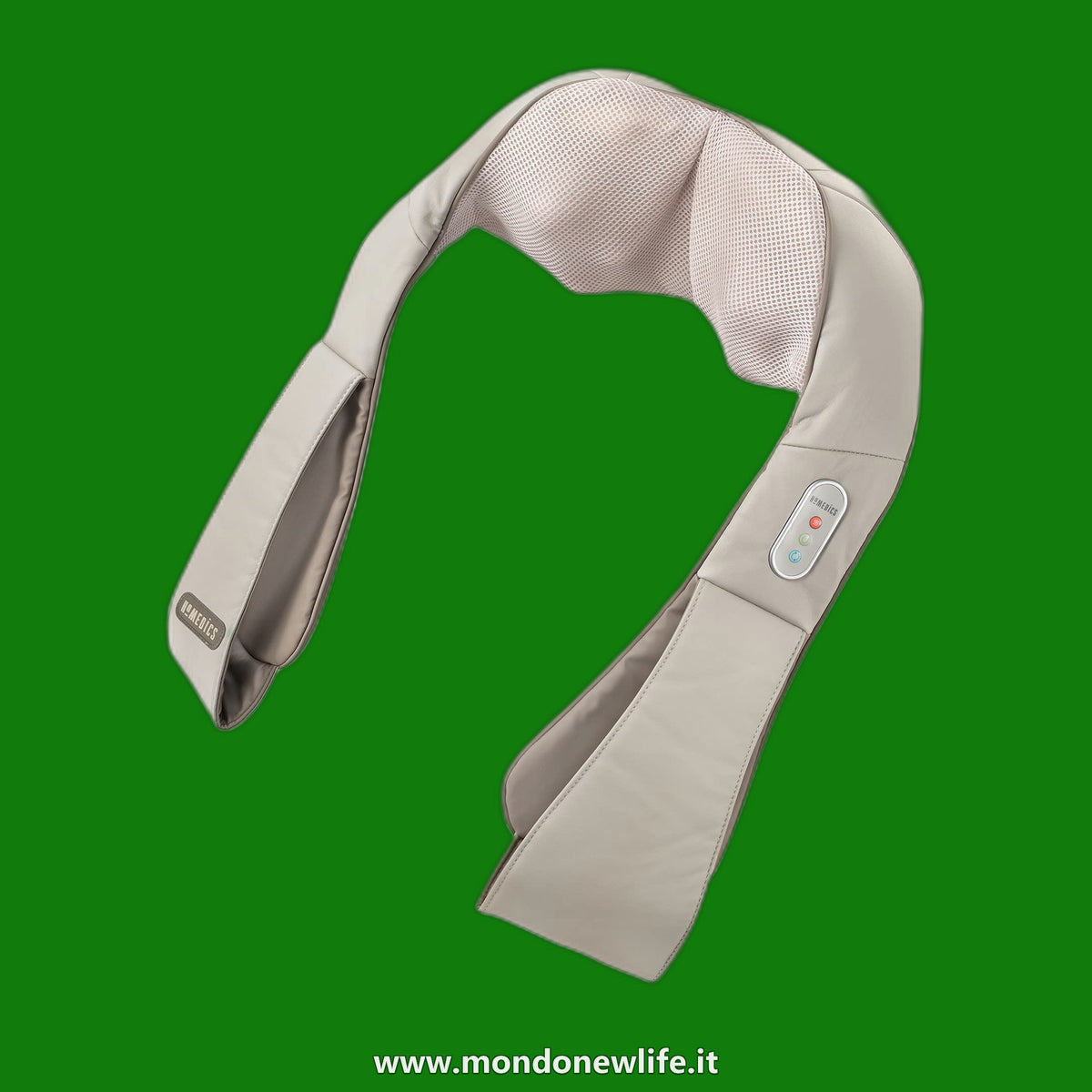 HoMedics Massaggiatore Shiatsu per Collo, Spalle e Cervicale, Massaggiatore Elettrico Portatile con Funzione di Riscaldamento per Massaggio Cervicale, Comandi Integrati