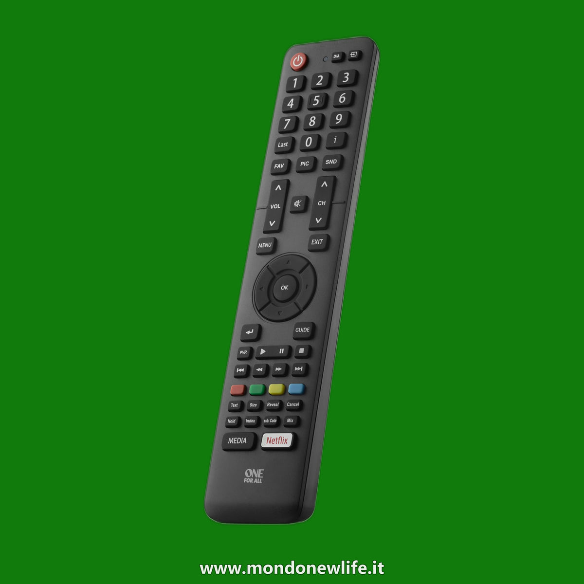 Telecomando sostitutivo per TV HISENSE di One For All – Funziona con TUTTI i televisori Hisense – Il telecomando sostitutivo ideale - nero -URC1916