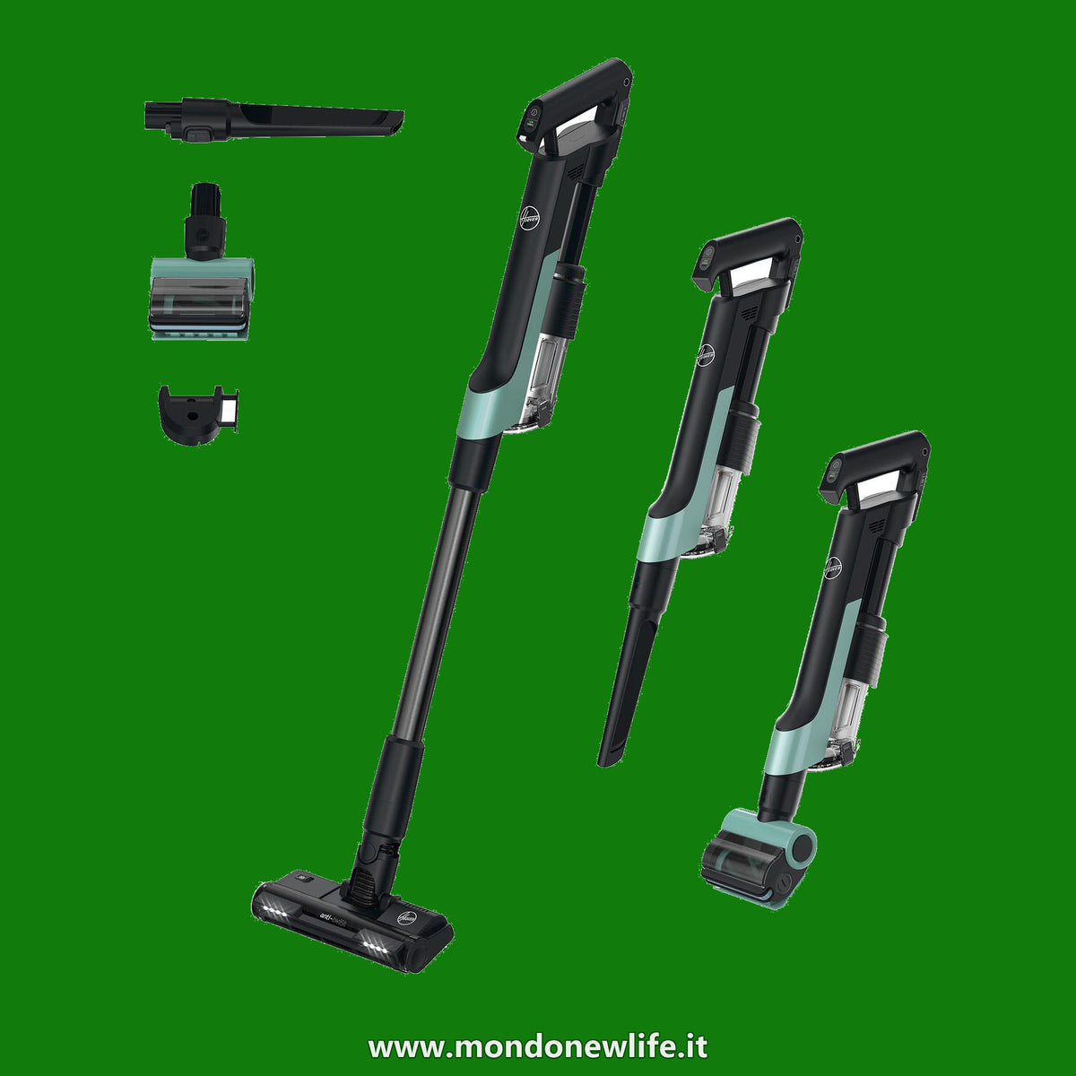 Hoover 39401036, HF2, Nero/Verde, 1 Liter